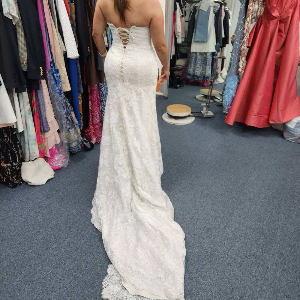 Pnina Tornai "Love" 14399 Size 10 Lace Corset Train Strapless $3,400 Kleinfeld